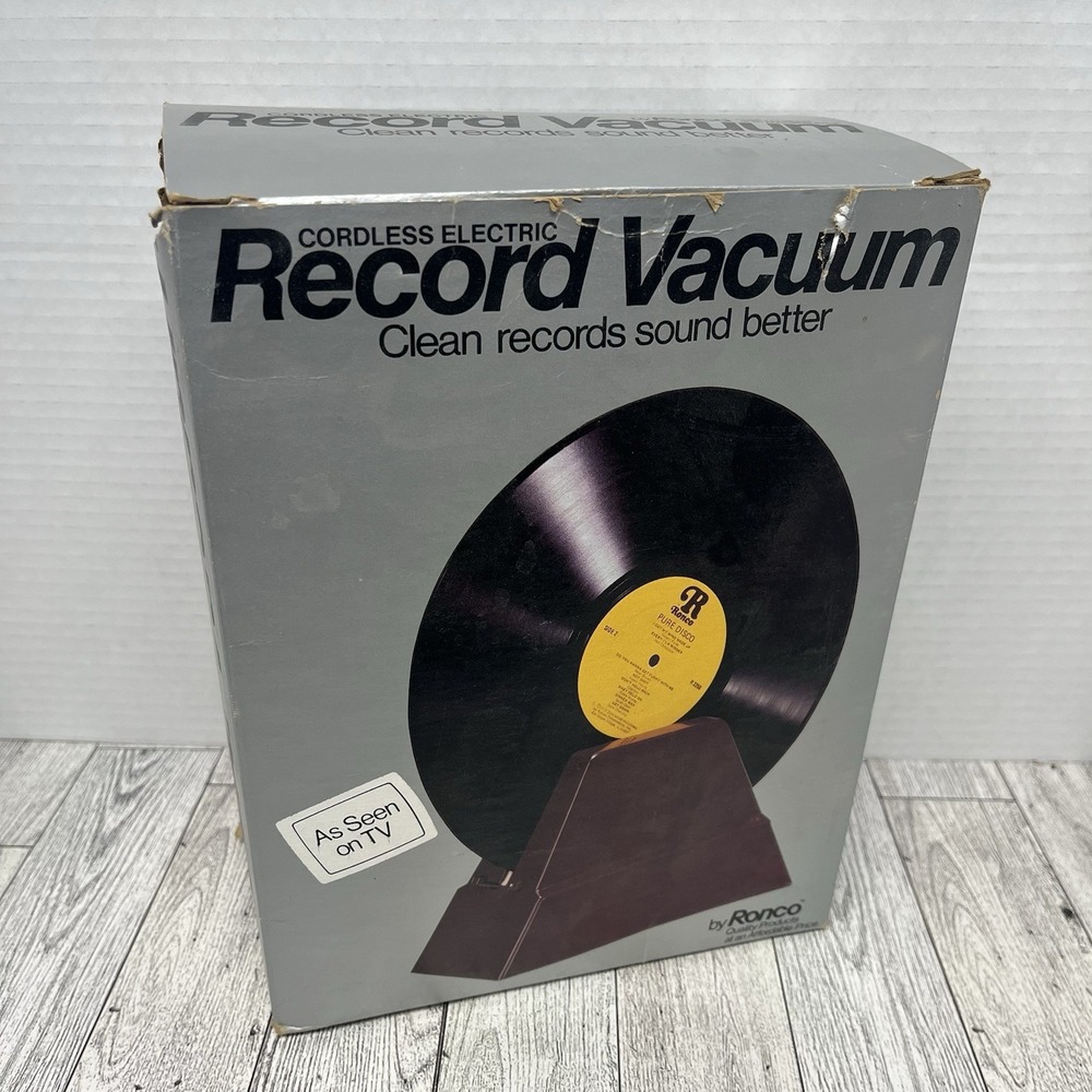 1979 Ronco Cordless Electric Vinyl Record Vacuum Battery Operated WORKS
